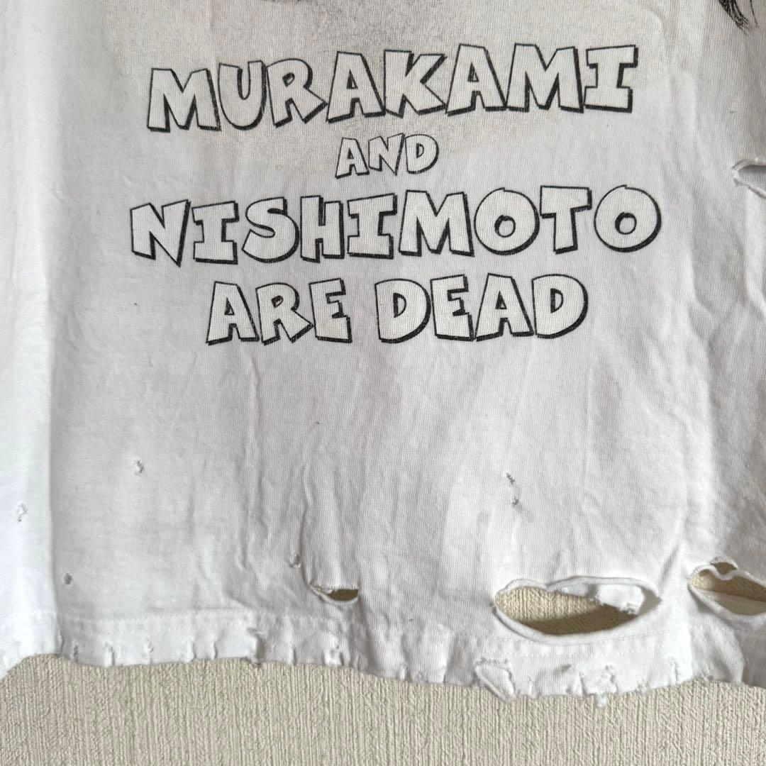 【美品】カイカイキキ　両面プリントTシャツ　ダメージ加工　村上と西本　XL