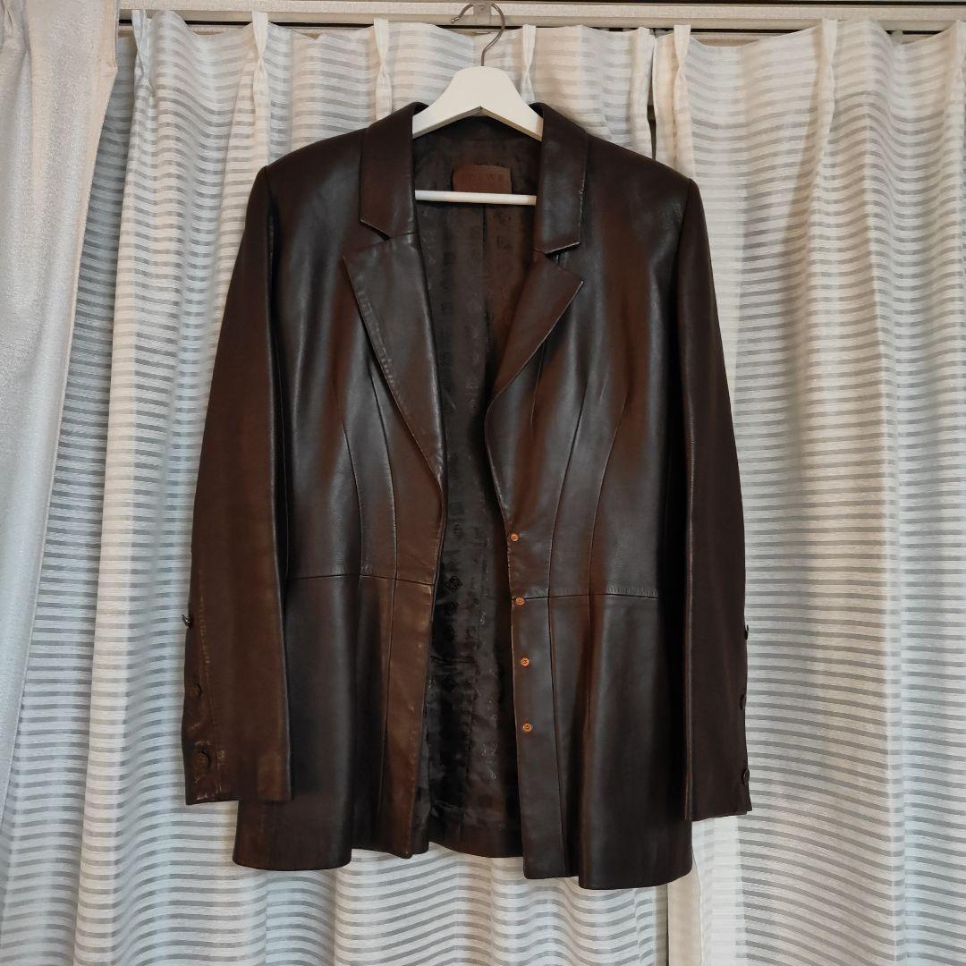 LOEWE ブラウン レザージャケット 美品