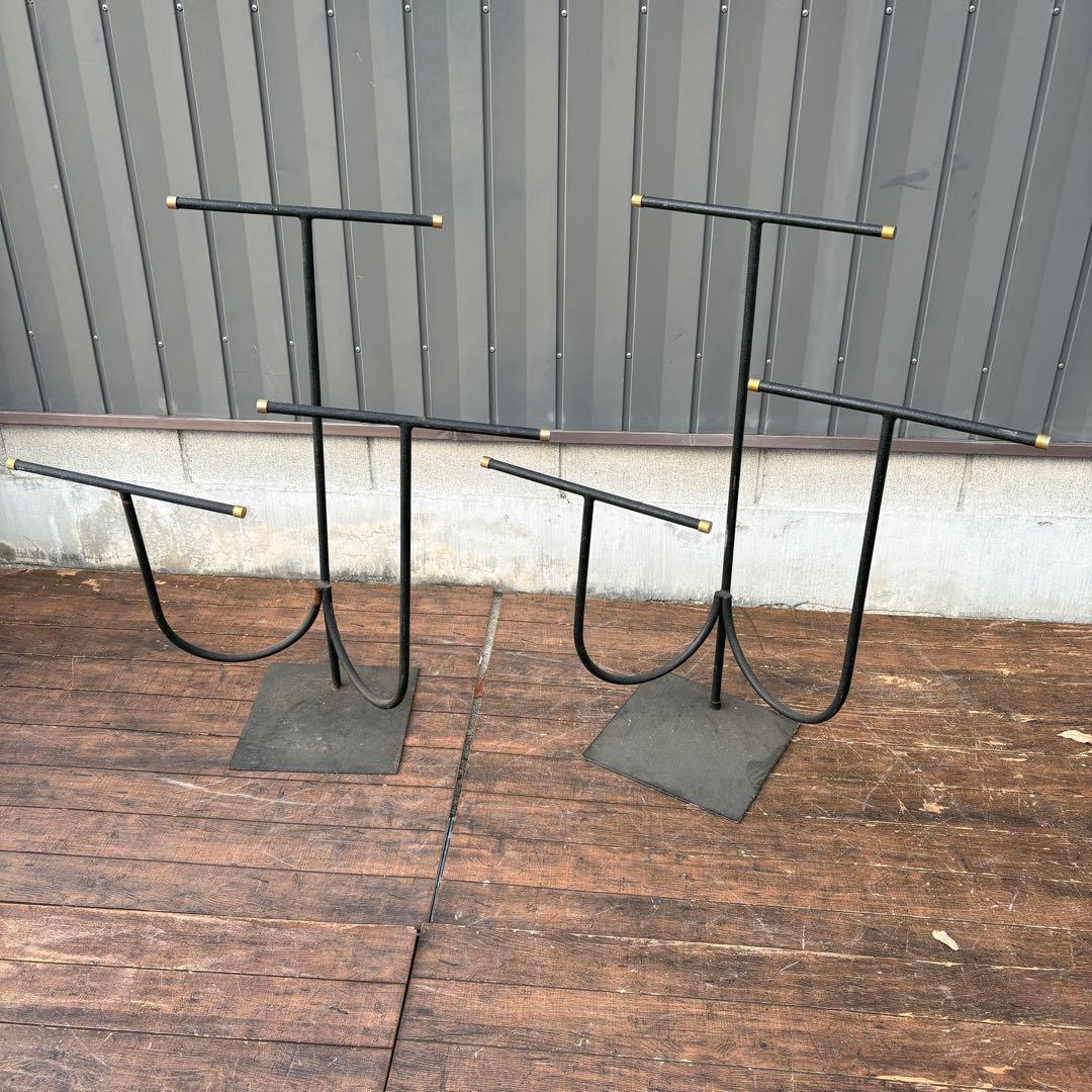 C1 ①北欧レトロ 店舗什器 アイアン ディスプレイスタンド 3段アーム 黒