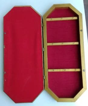 イタリア製 花柄装飾ミラー　八角形フレーム　キー・アクセサリー収納