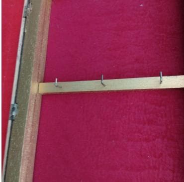 イタリア製 花柄装飾ミラー　八角形フレーム　キー・アクセサリー収納