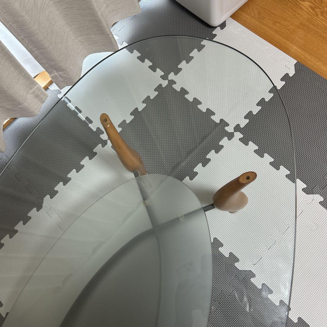 【高級】　大人気　ACTUS PORADA　アクタス　ポラダ　楕円ガラステーブル