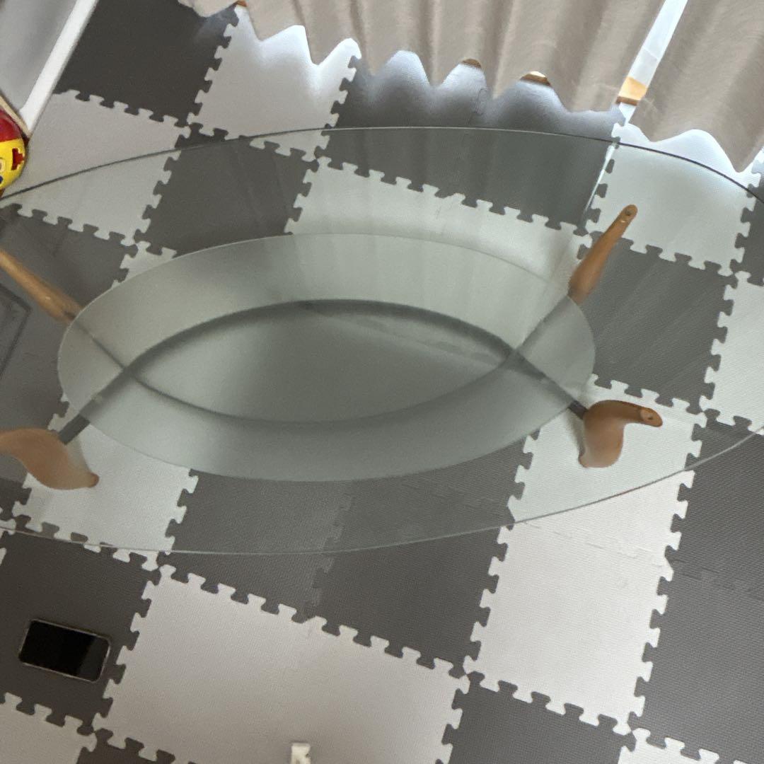 【高級】　大人気　ACTUS PORADA　アクタス　ポラダ　楕円ガラステーブル