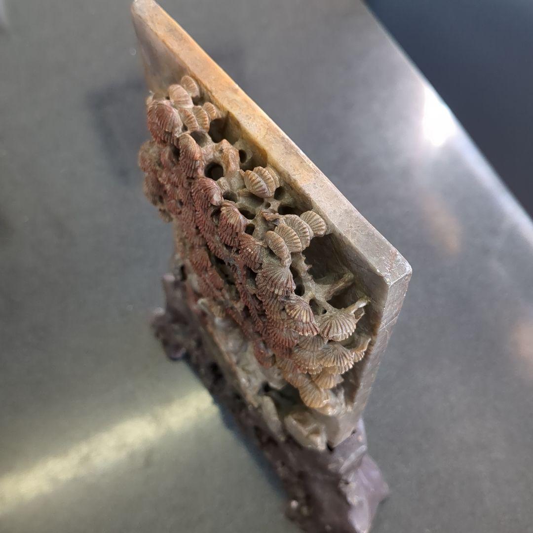 孔子石細工置物