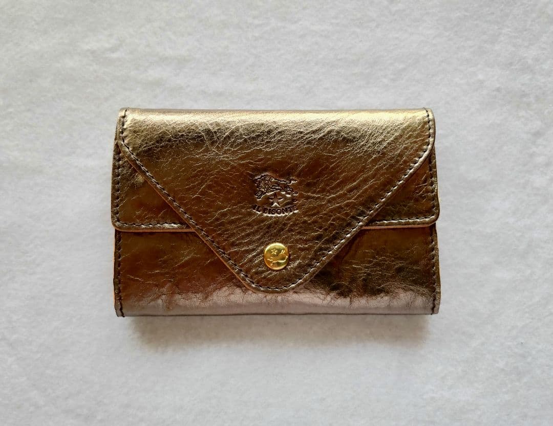 【新品】イルビゾンテ 二重フラップ ケース カード入れ ブロンズ