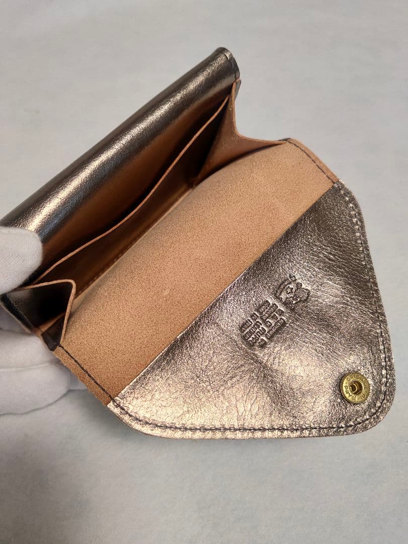 【新品】イルビゾンテ 二重フラップ ケース カード入れ ブロンズ