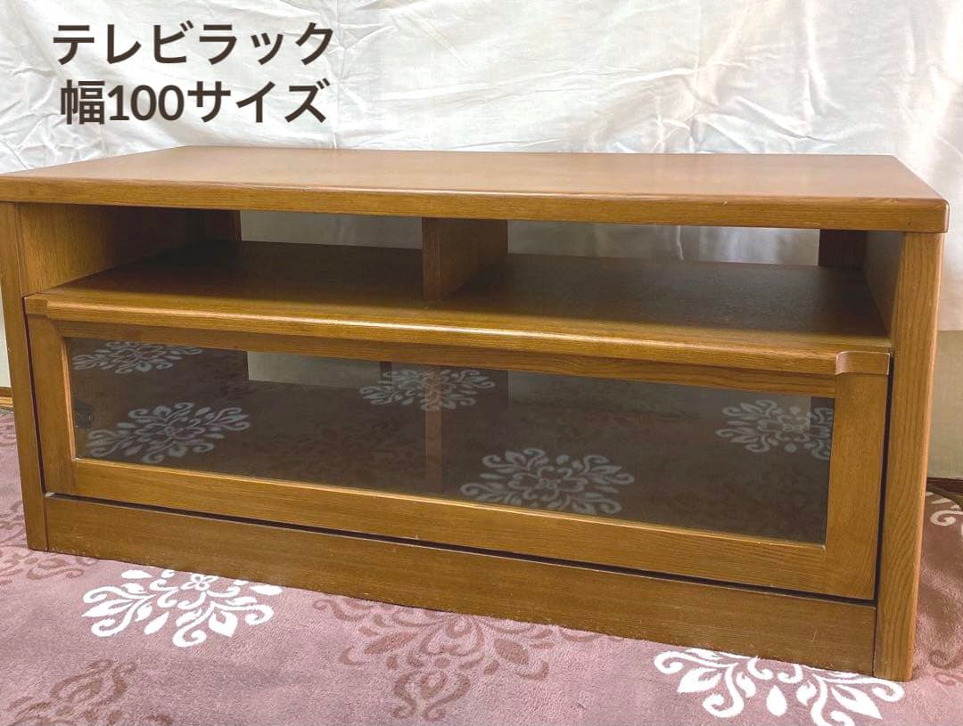 値下げ【家具】テレビラック・テレビボード　幅100サイズ　タモ天然木