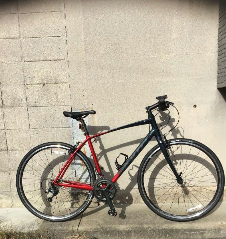 ジャイアント　escape　RX 赤　濃紺　グラデーション　空気入れ付き