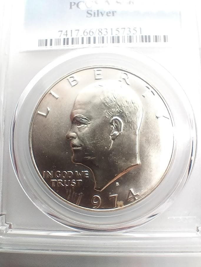 PCGS MS66 1974-S アイゼンハワー銀貨 $1
