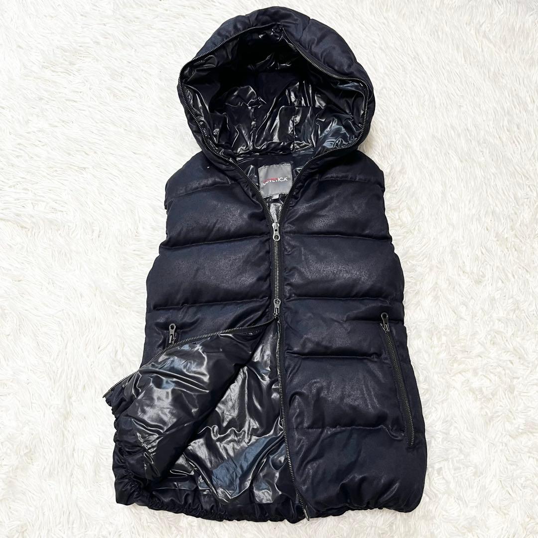 デュベティカ ダウン ベスト カシミヤ ネイビー 38