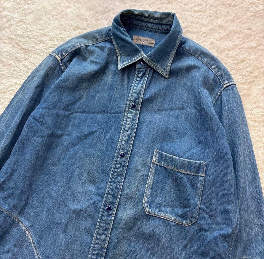 ヨウジヤマモトプールオム　ロングデニムシャツ