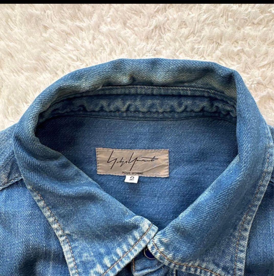 ヨウジヤマモトプールオム　ロングデニムシャツ