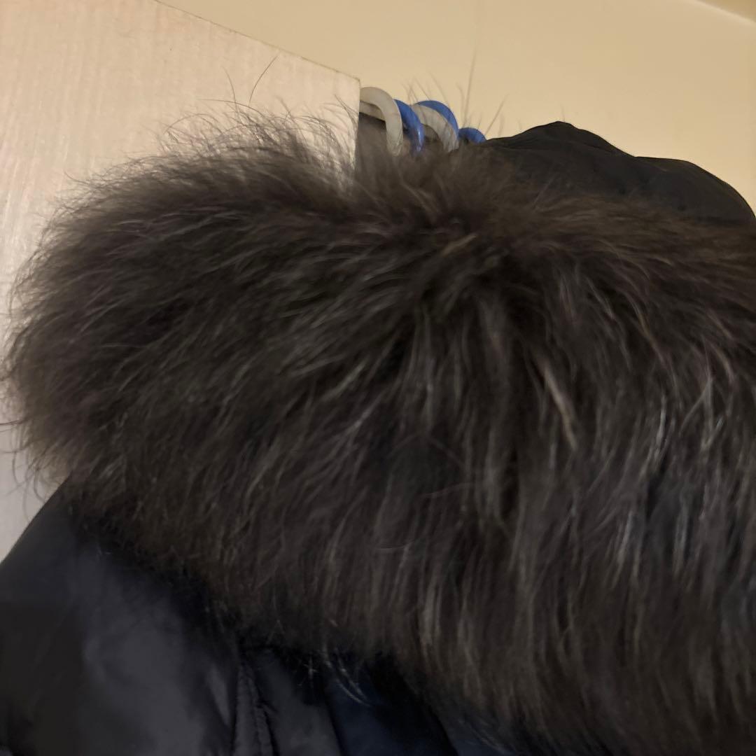 タトラス　ファー付きフード ダウンジャケット　サイズ04 黒　XL 大きいサイズ