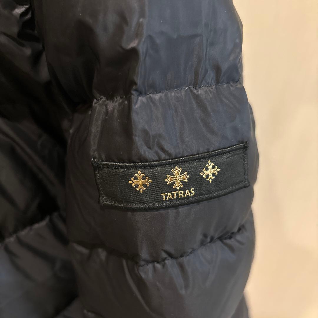 タトラス　ファー付きフード ダウンジャケット　サイズ04 黒　XL 大きいサイズ