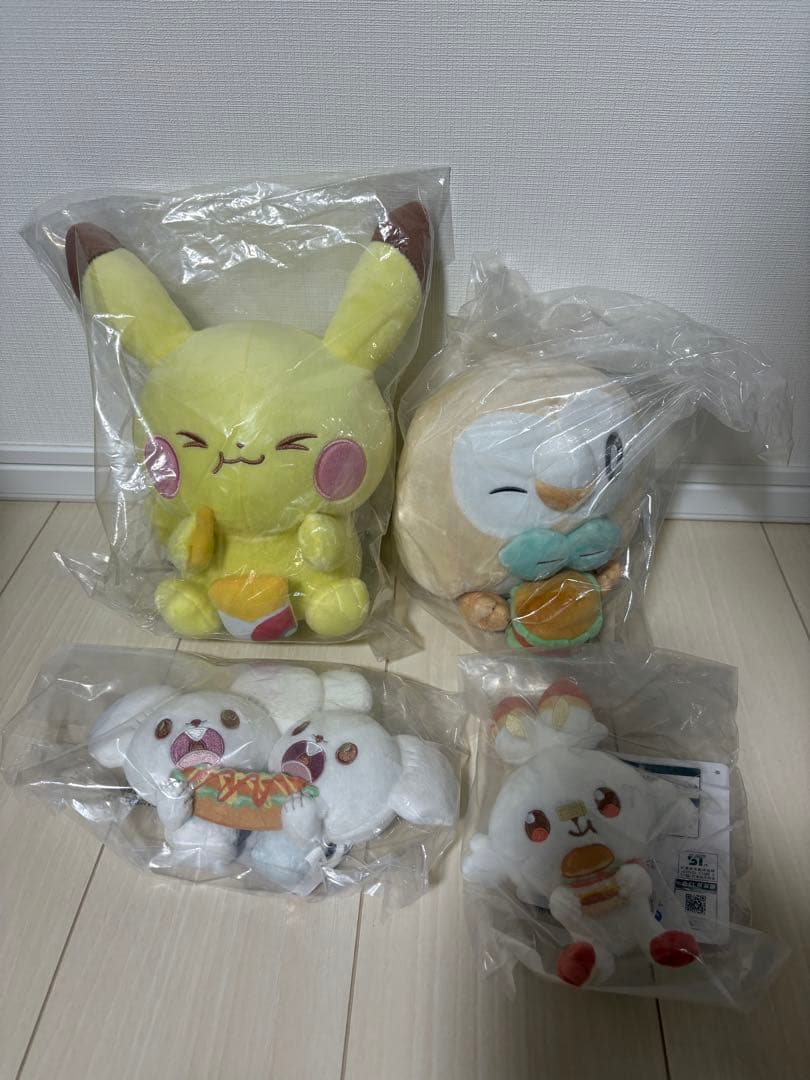 ポケピース　一番くじ　B賞　C賞　F賞　ピカチュウ　モクロー　ワッカネズミ