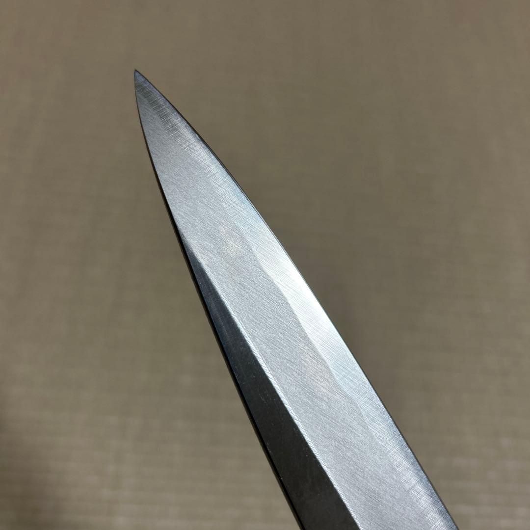 尺一　柳刃　包丁　和包丁　一竿子忠綱　白鋼　黒水牛柄　刺身包丁