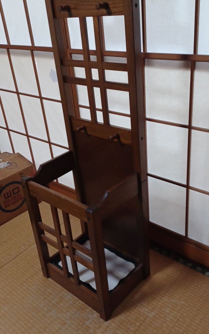 ミラー付き傘立て ハンガーラック 帽子掛け 光製作所 hikapi