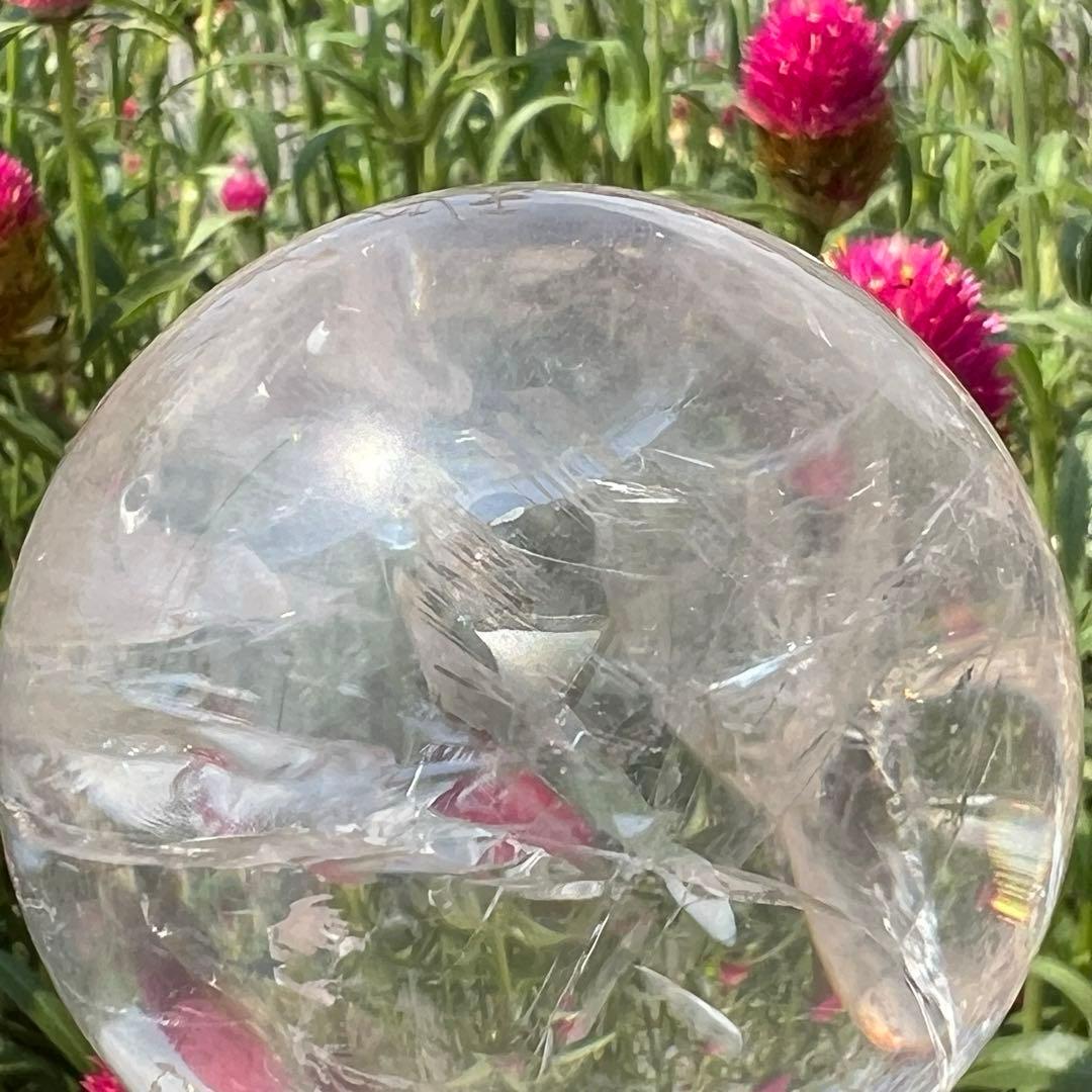 ✳️✨高透明度抜群スフィア‼️極上クオリティ✨レインボー 水晶 丸玉 天然石 原石