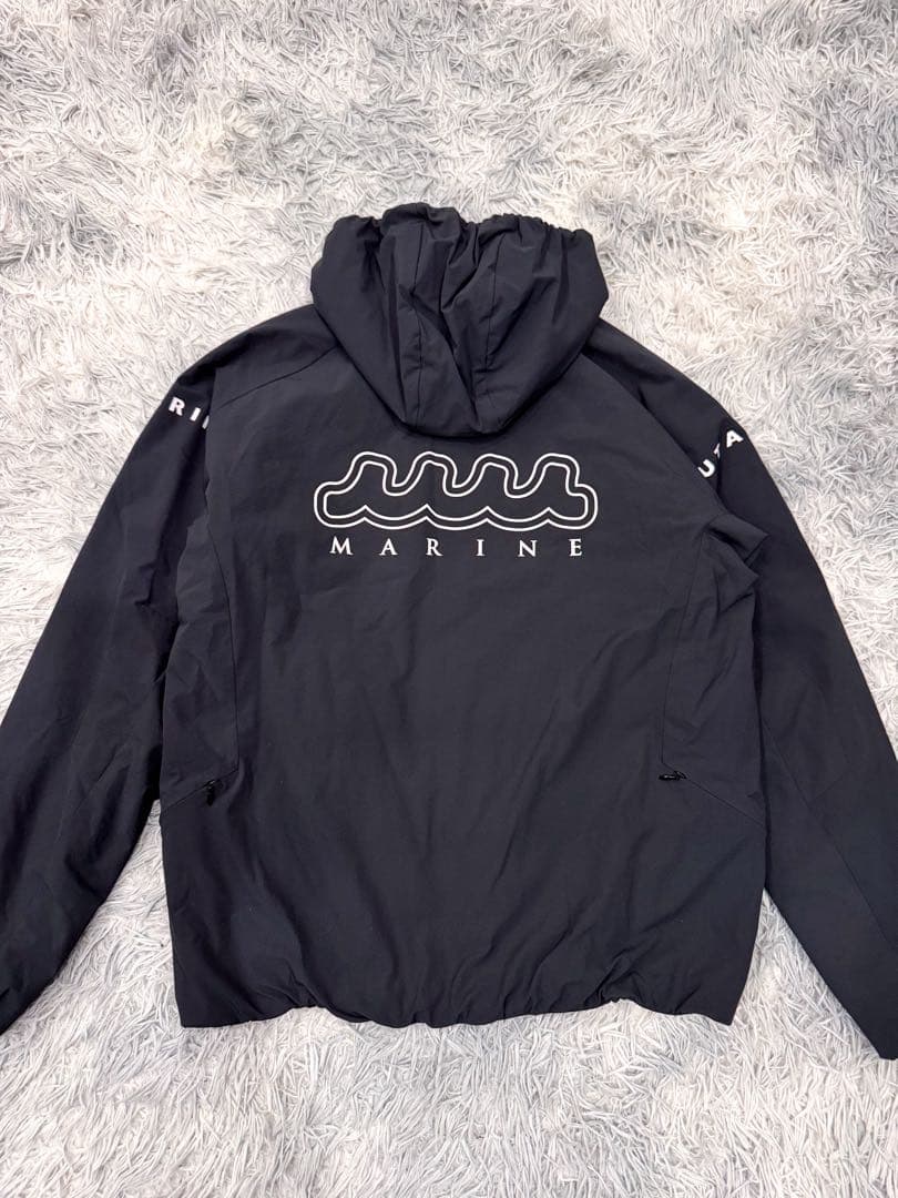 muta MARINE パディング フーディーブルゾン ブラック