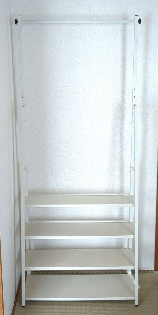 業務用ディスプレイ棚 ホワイト4段オープンシェルフ