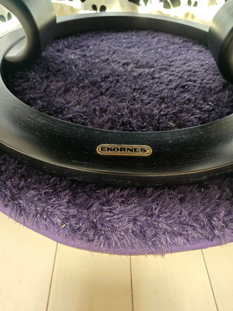 EKORNES 黒 レザー 回転式座椅子　オットマン付き