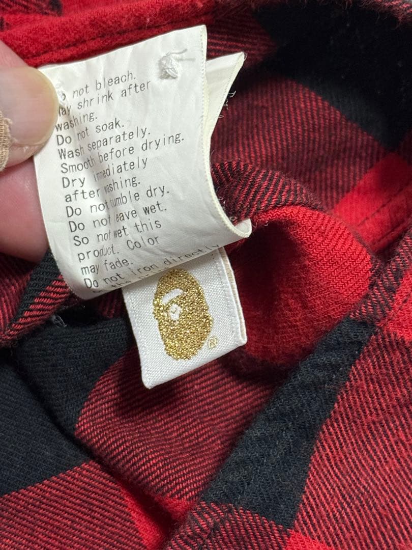 BAPE チェック柄ネルシャツ