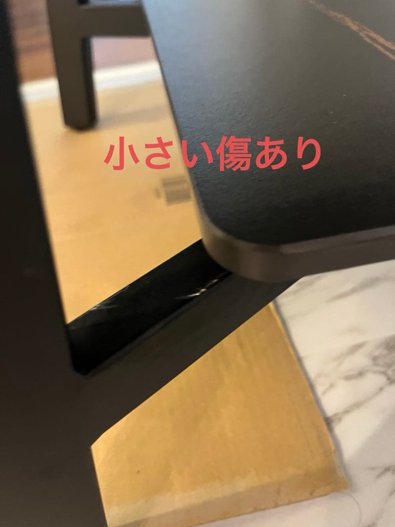 【送料込】ローテーブル ブラック 人工大理石風