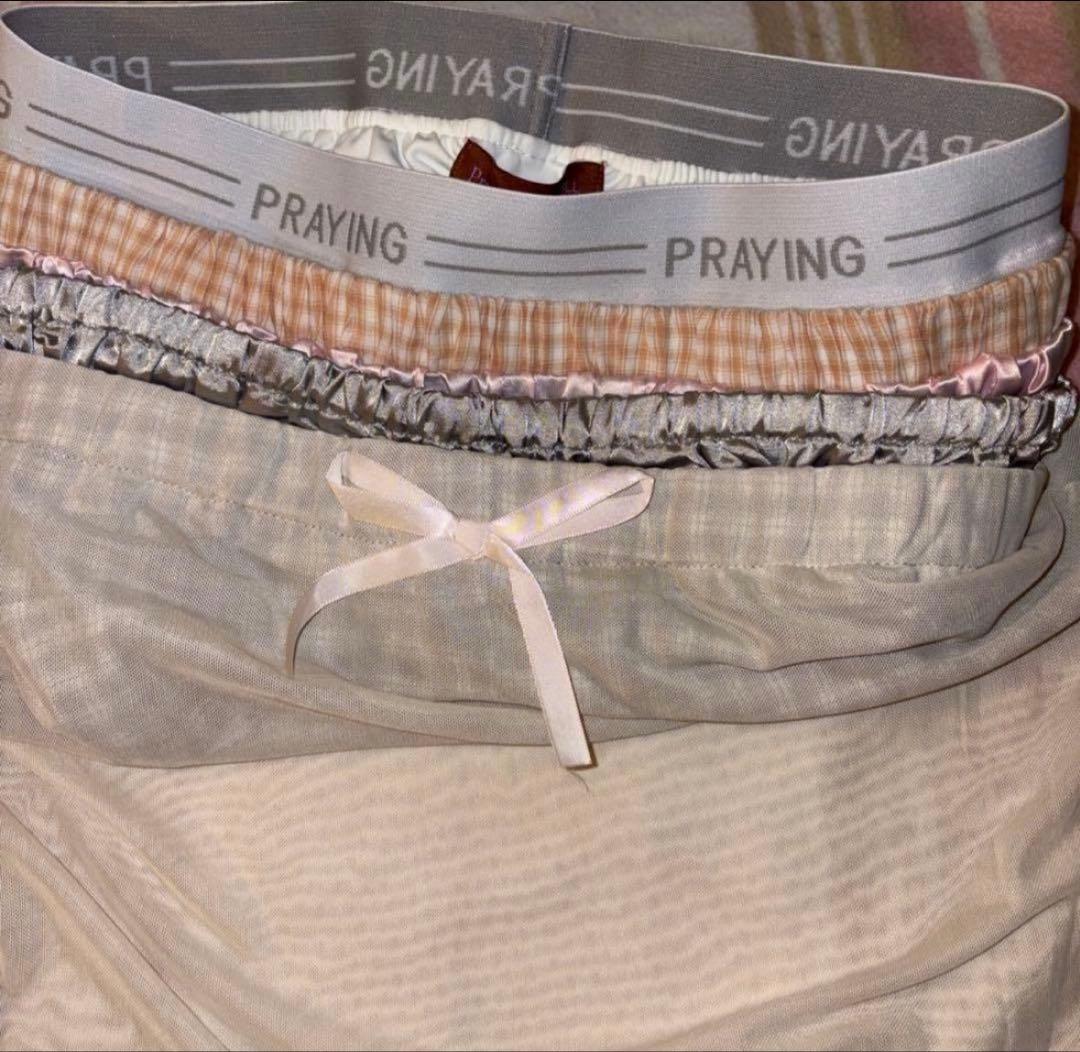 スカート PRAYING Boxer Sheer Skirt