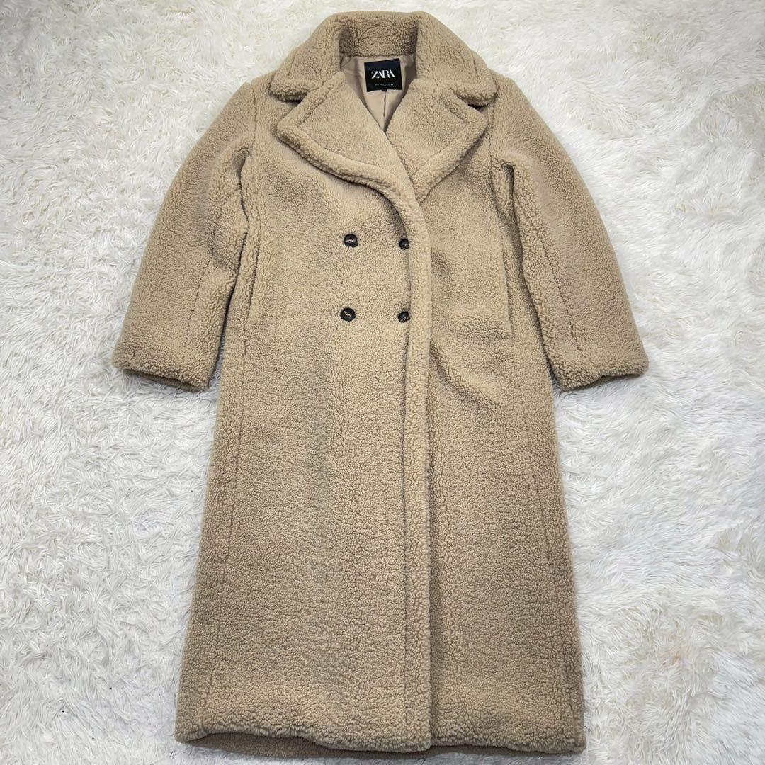 極美品✨ ZARA テディベアコート エクストラ ベージュ ボアコート マキシ丈