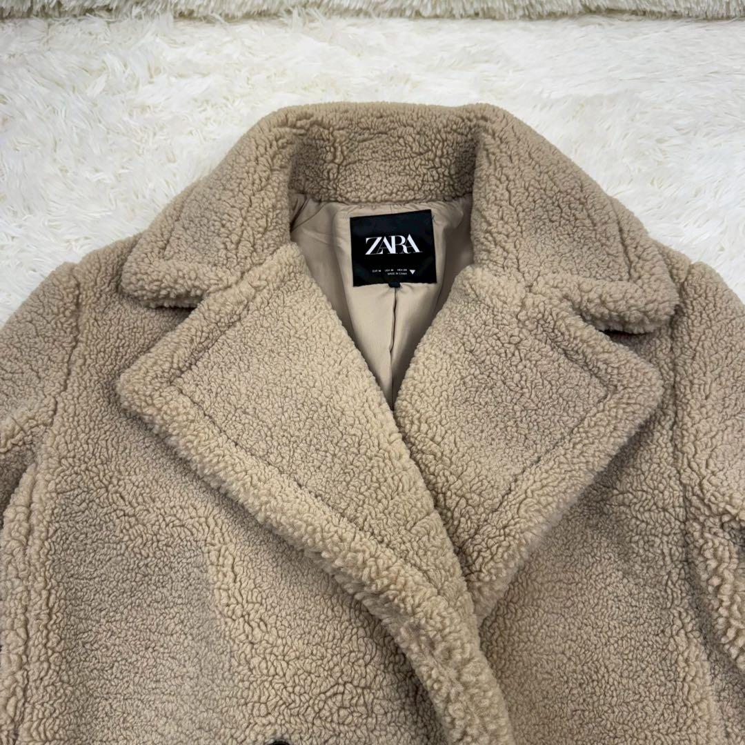 極美品✨ ZARA テディベアコート エクストラ ベージュ ボアコート マキシ丈