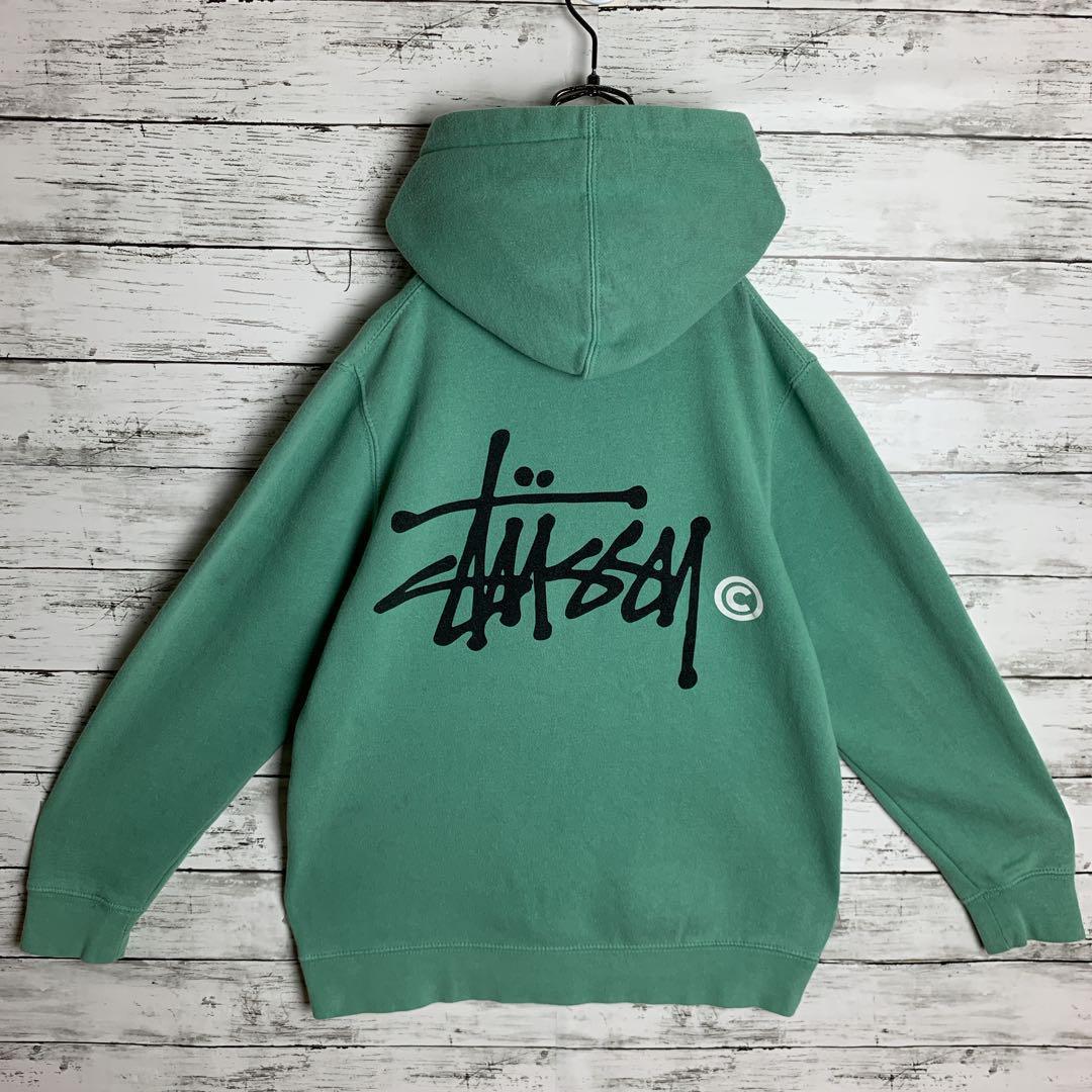【即完モデル‼︎】【USA製】STUSSY◎緑黒 パーカー C715