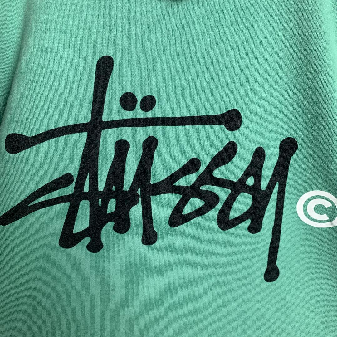 【即完モデル‼︎】【USA製】STUSSY◎緑黒 パーカー C715