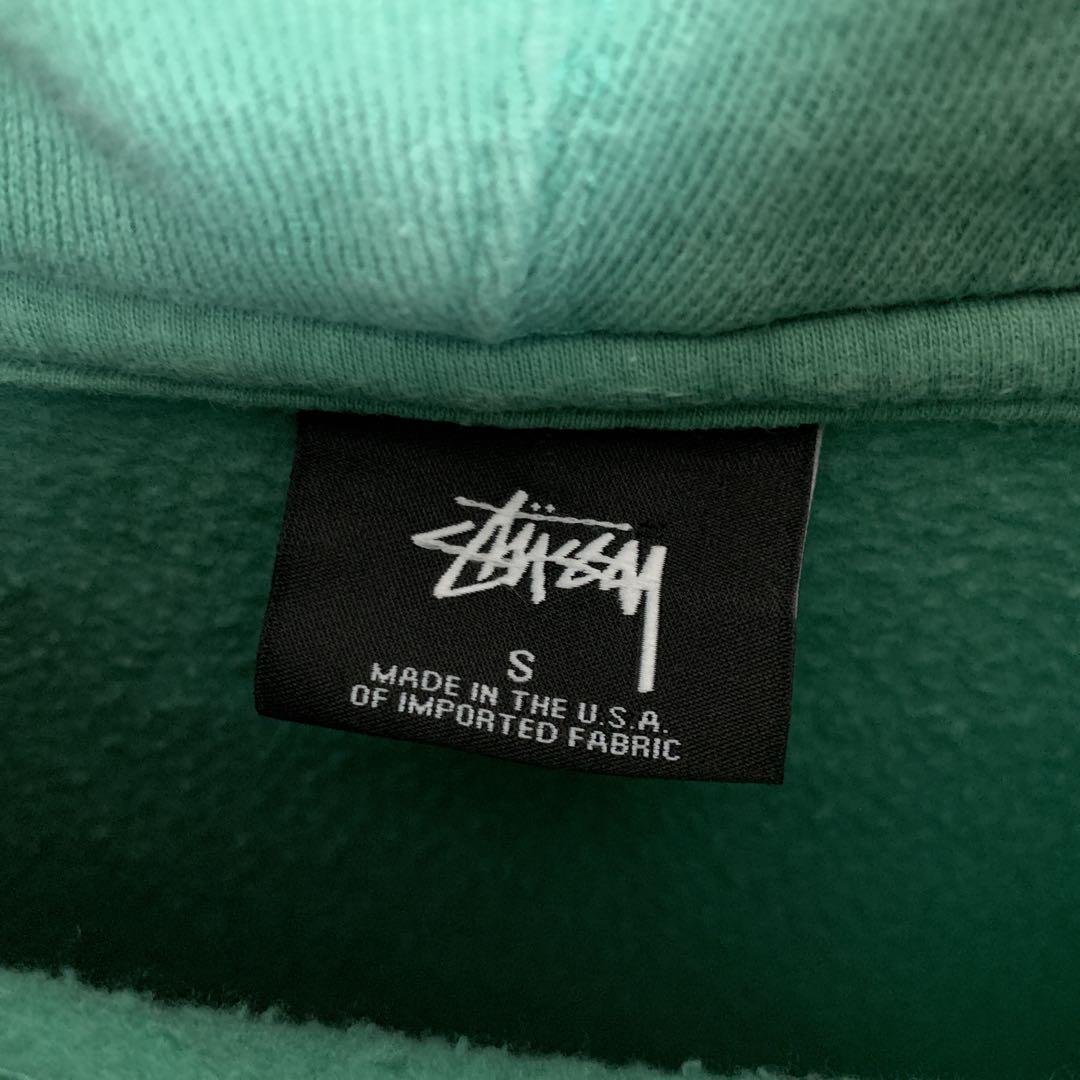 【即完モデル‼︎】【USA製】STUSSY◎緑黒 パーカー C715