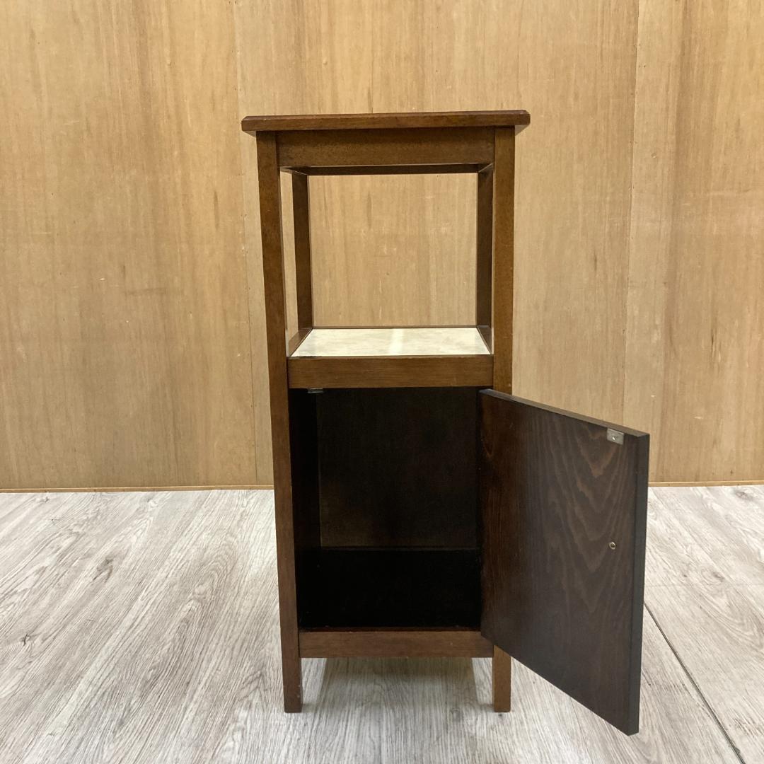 オールドカリモク　昭和レトロ　花台　キャビネット　電話台