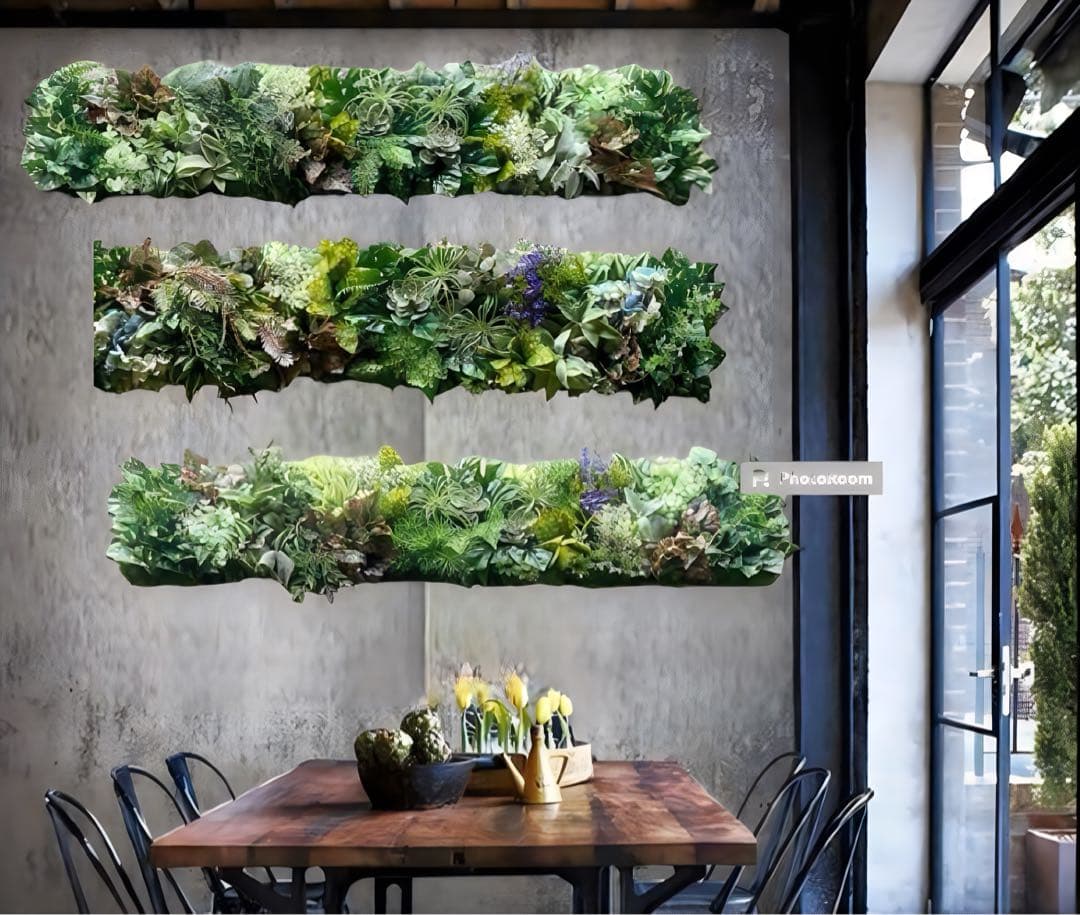 光触媒　人工観葉植物　ウォールグリーン　フェイクグリーン　壁掛けオーダー集444