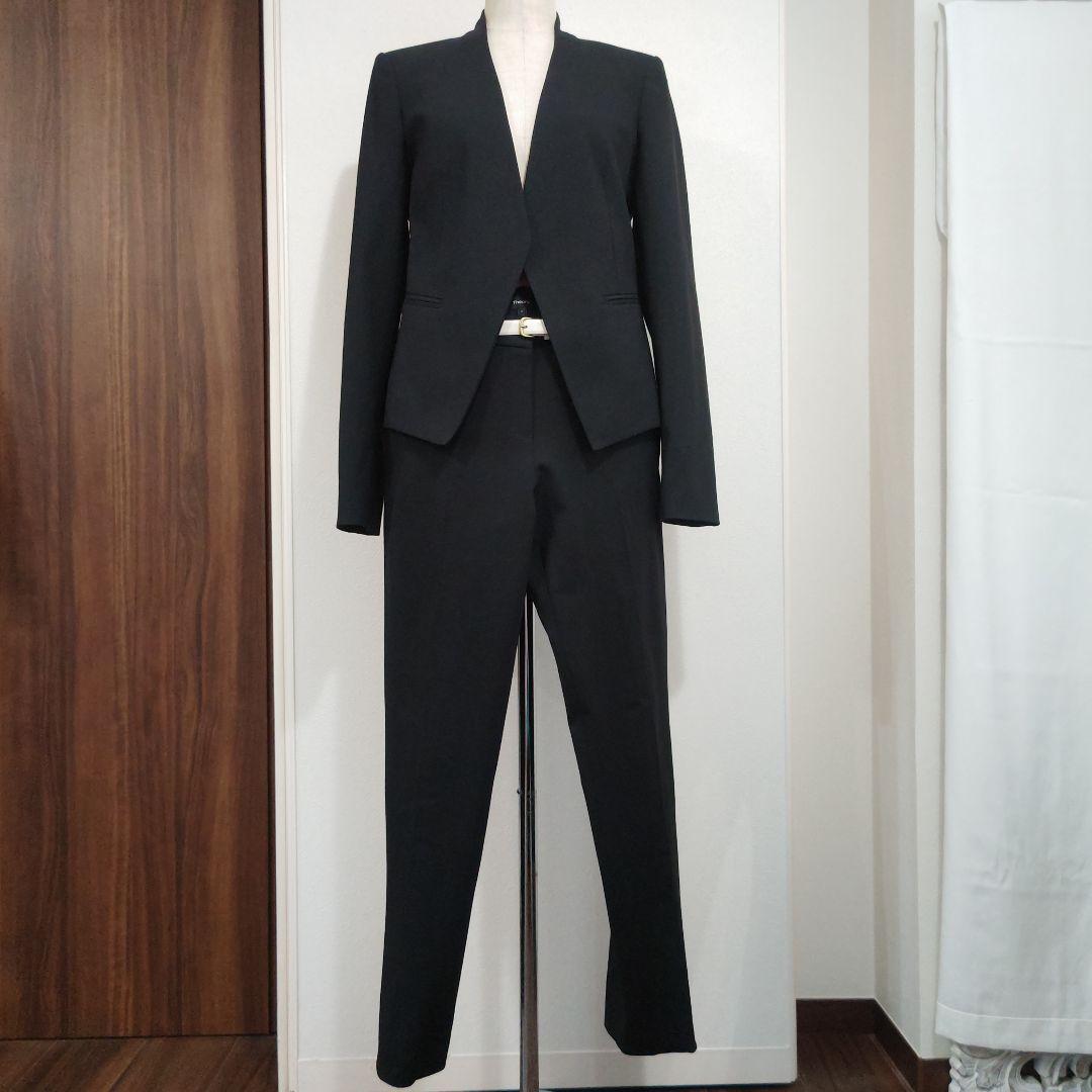 美品✨『Theory』セオリー ノーカラー パンツ セットアップ スーツ L ４