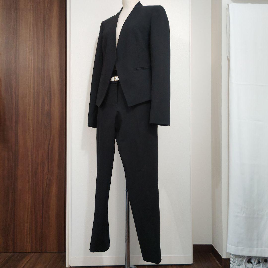 美品✨『Theory』セオリー ノーカラー パンツ セットアップ スーツ L ４