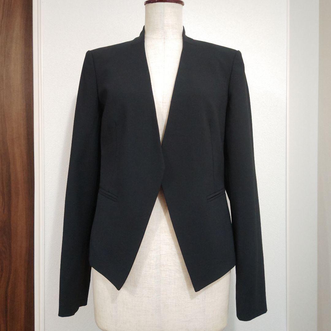 美品✨『Theory』セオリー ノーカラー パンツ セットアップ スーツ L ４