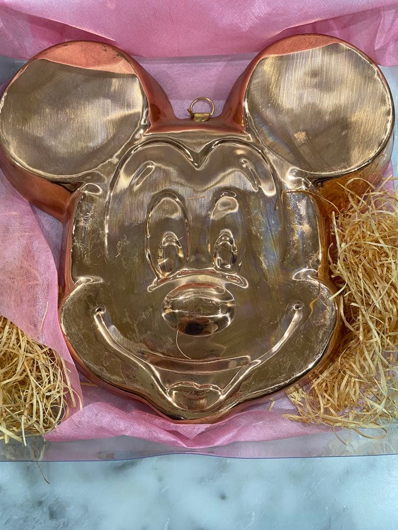 ミニーマウス ミッキーマウス　アンティーク銅製ケーキ型 2個