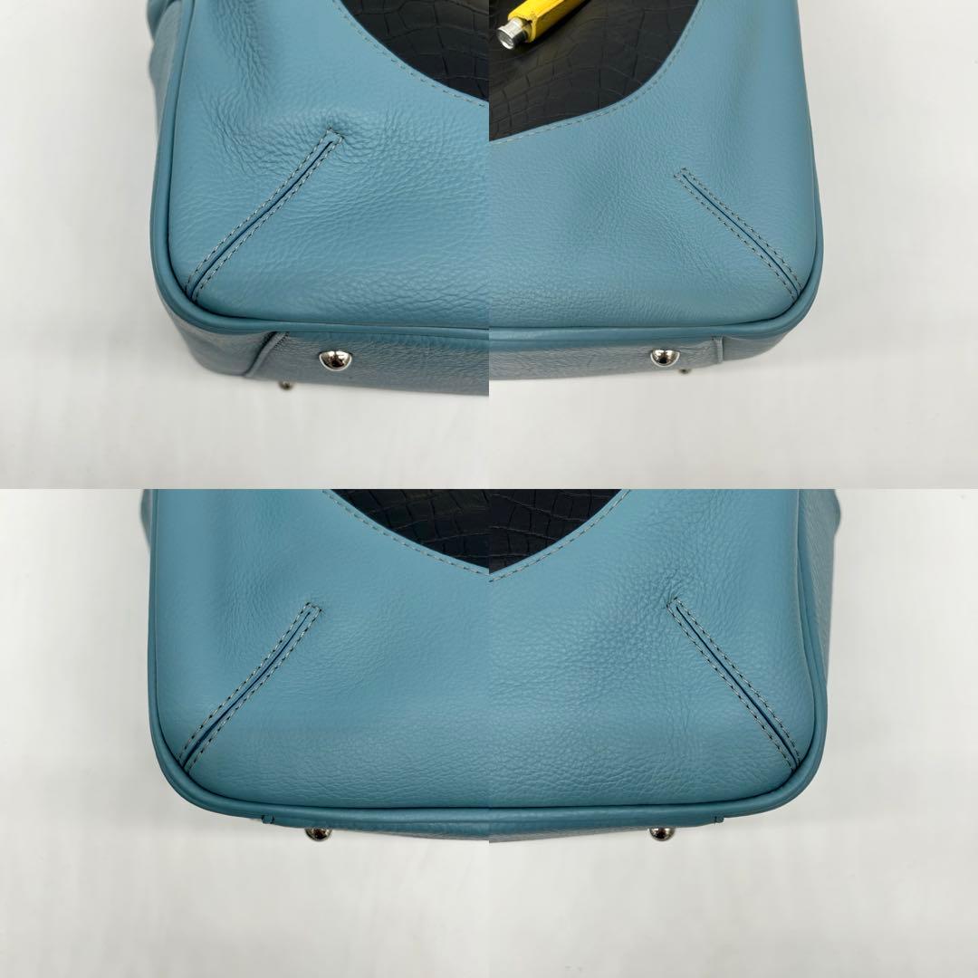 【極美品】ペッレモルビダ メイデンボヤージュ トートバッグ クロコ型押し 肩掛け
