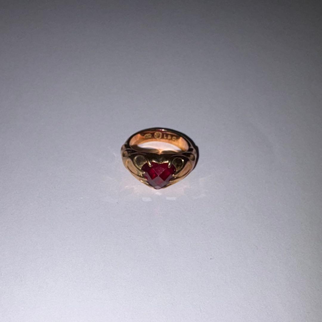 アクセサリー Lox&Chain Flaming Heart Signet Gold Ring