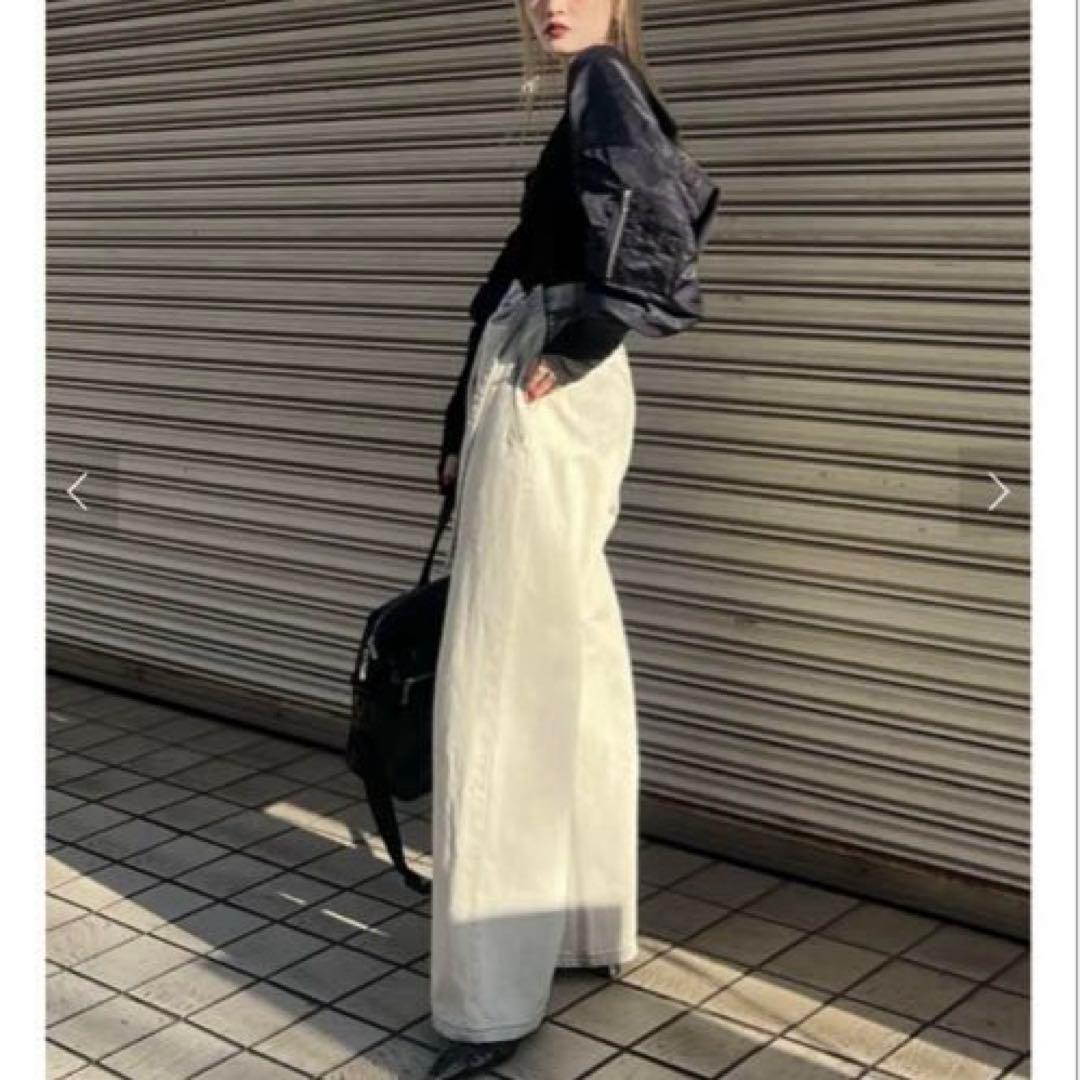 極美品✨25年発売 Ameri WRAP DENIM WIDE PANTS L