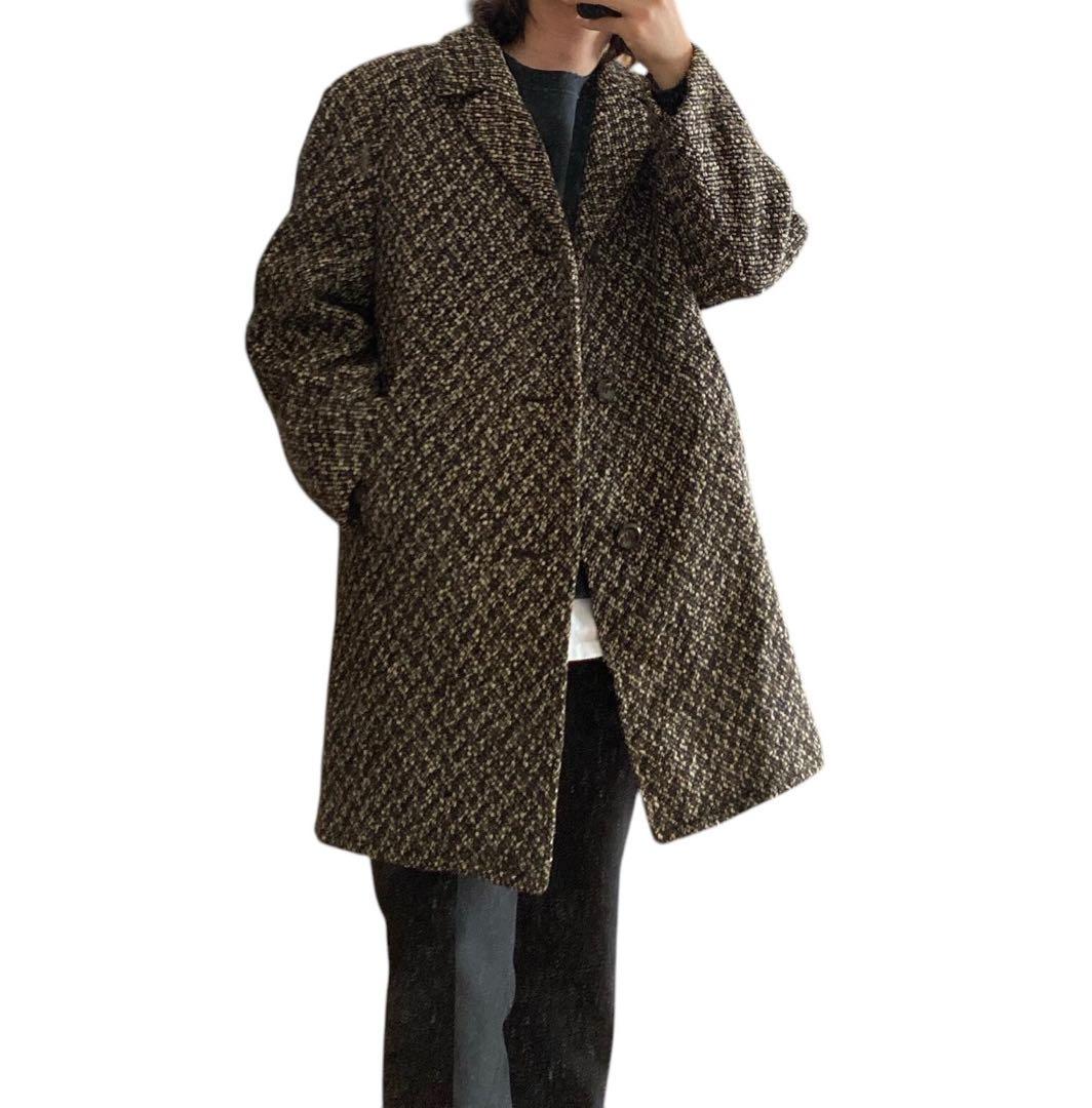 60s〜 German vintage wool tweed coat 46