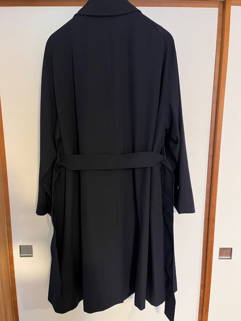 LE エルイー Wool surge バルカラーコート ネイビー　サイズ2