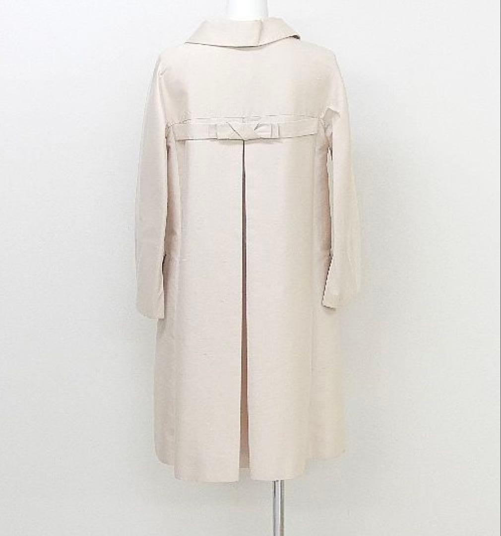 CELINE セリーヌ コート シルク混 ベージュ 38 春秋 フランス製
