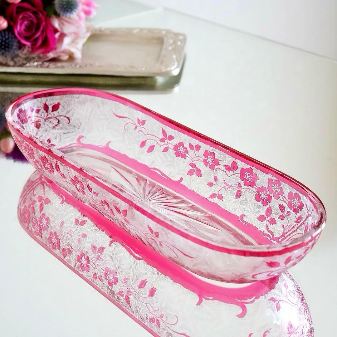 希少★美品★オールドバカラ★エグランティエ★エグランチエ 野ばら 長皿 プレート