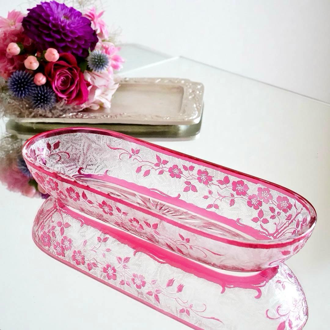 希少★美品★オールドバカラ★エグランティエ★エグランチエ 野ばら 長皿 プレート