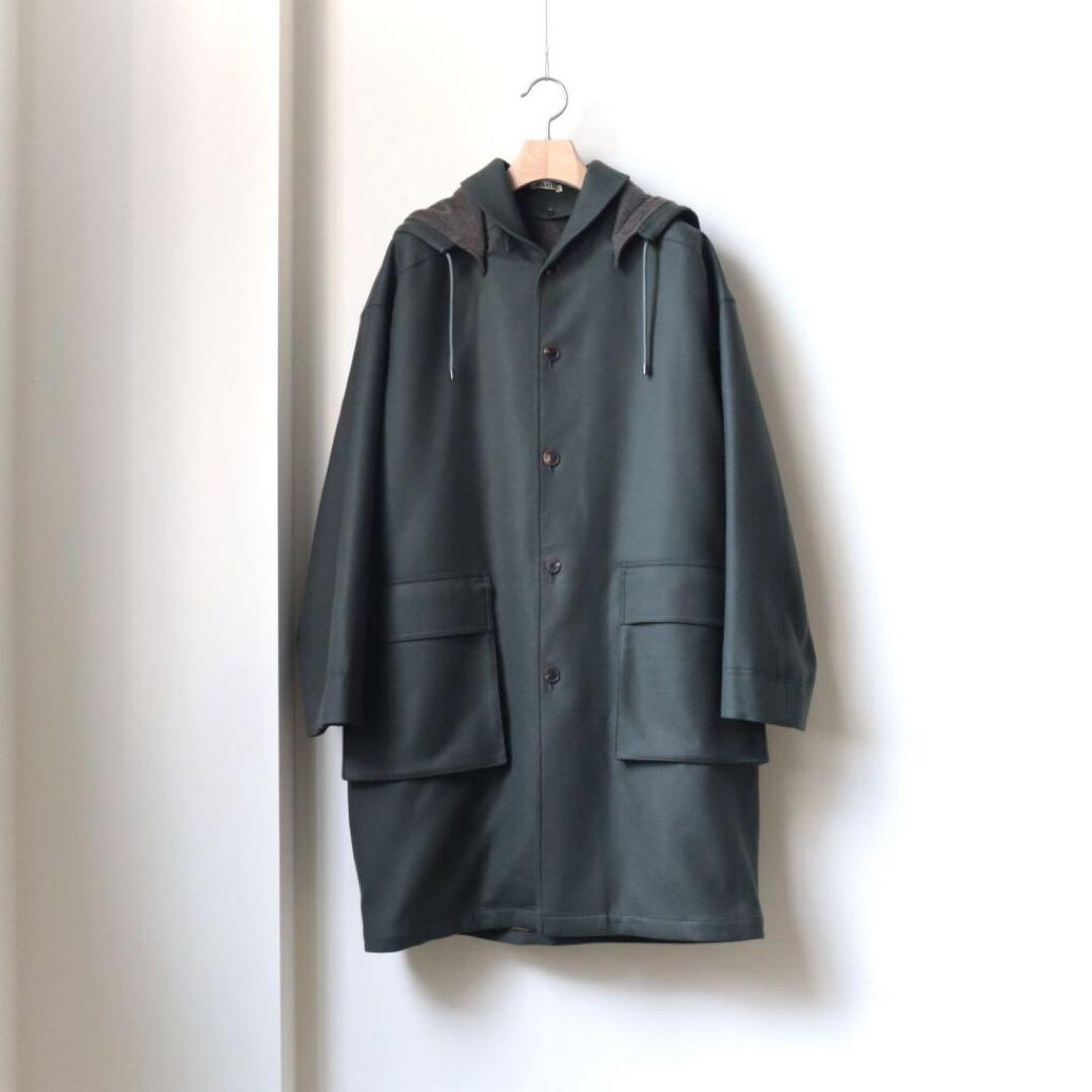 AURALEE ライトメルトン・フーデッドライナーコート