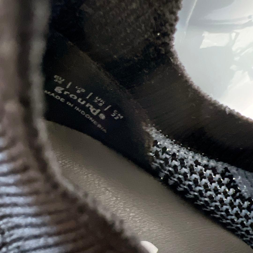 グラウンズ MOOPIE SOLID 厚底スニーカー 黒×水色 22cm 箱付き