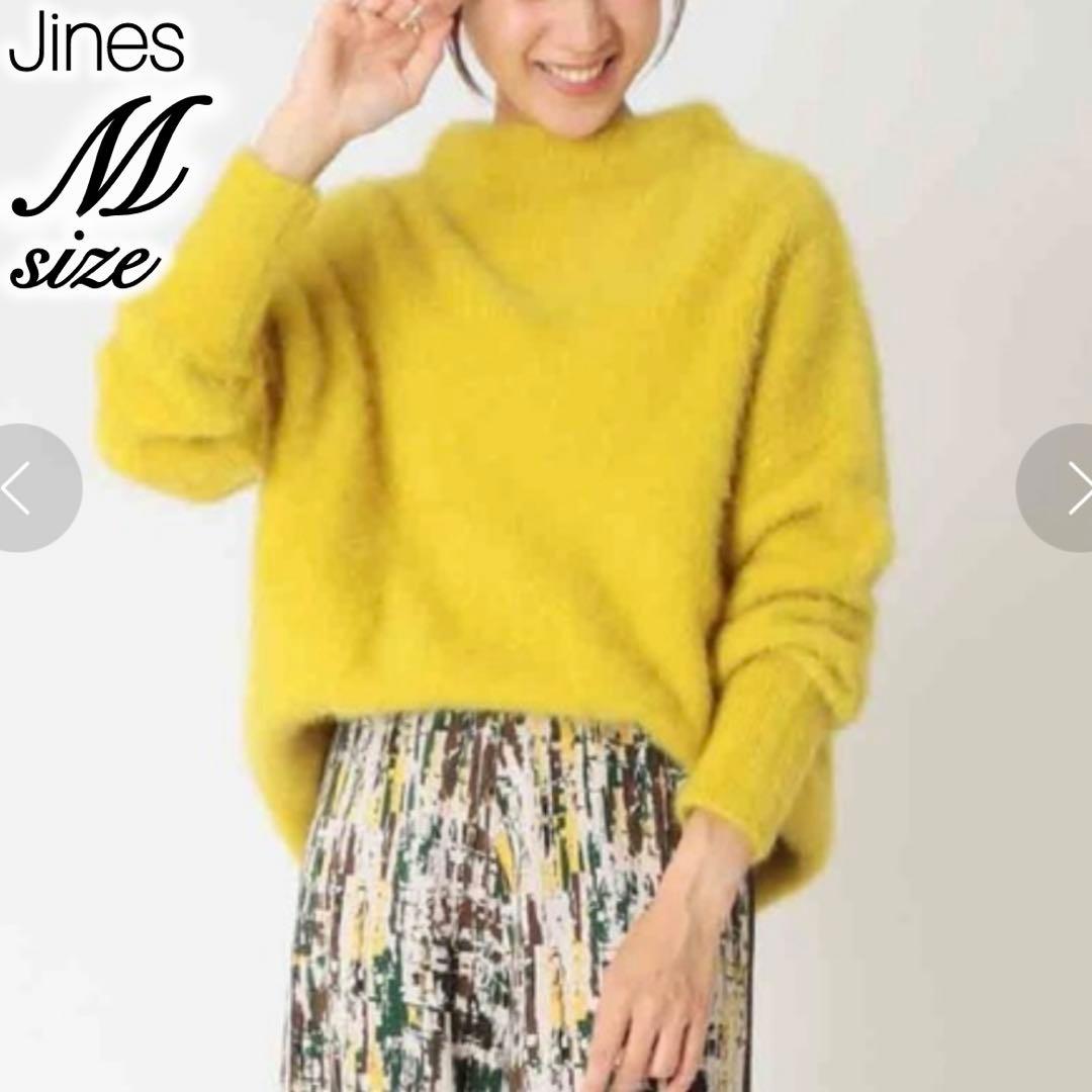 Jines フォックスカシミヤハイネックバックスリットニット 定価20,900円